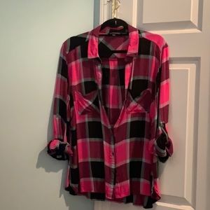 XL Rock & Republic roll up checkered plaid shirt